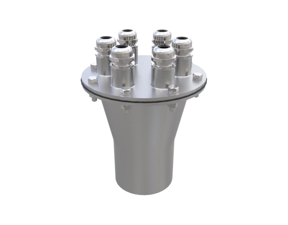 Подводный кабельный ввод 6х(14-6мм), 2 1/2”ВР, нерж.сталь